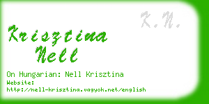 krisztina nell business card